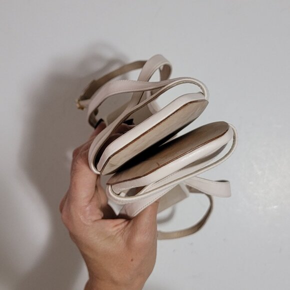 NEW Stuart Weitzman Oasis 50 Block Sandals Womens 9.5 Ivory Neutral Luxury Chic - Picture 3 of 11